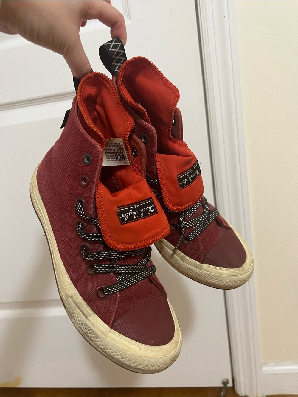 Unisex Converse Chuck Taylor High-Top Waterproof Canvas Sneakers in Red